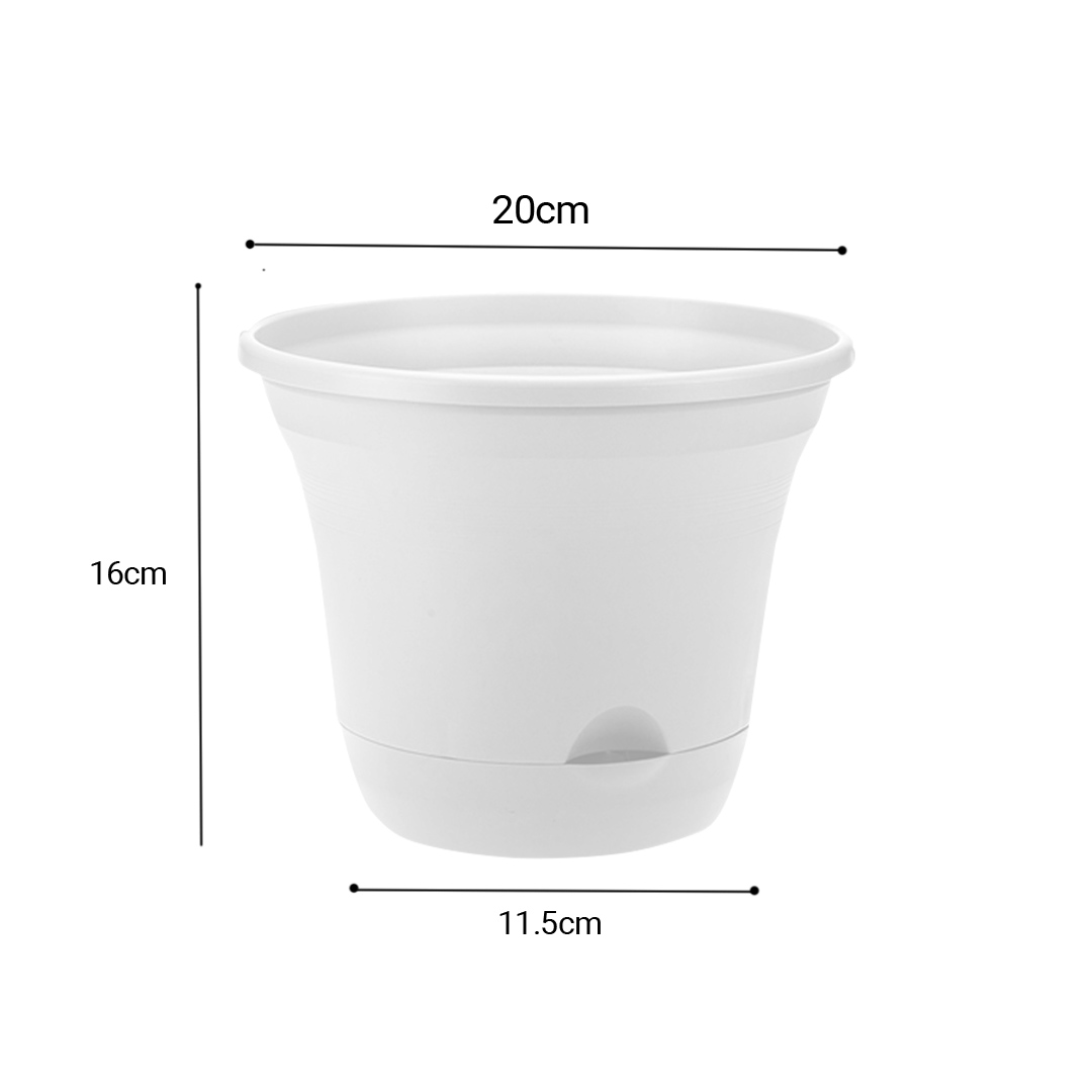 Soga 19.5 Cm White Plastic Plant Pot Self Watering Planter Flower Bonsai Indoor Outdoor Garden Decor Set Of 2, Home &Amp; Living, Home Decor, Indoor Pots, Planters And Plant Stands, , ,  - Nz Depot 6