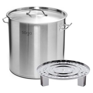 SOGA 21L Stainless Steel Stock Pot with One Steamer Rack Insert Stockpot Tray, home & living, kitchen & dining, cookware, stock & multi pots, ,  - NZ DEPOT 1