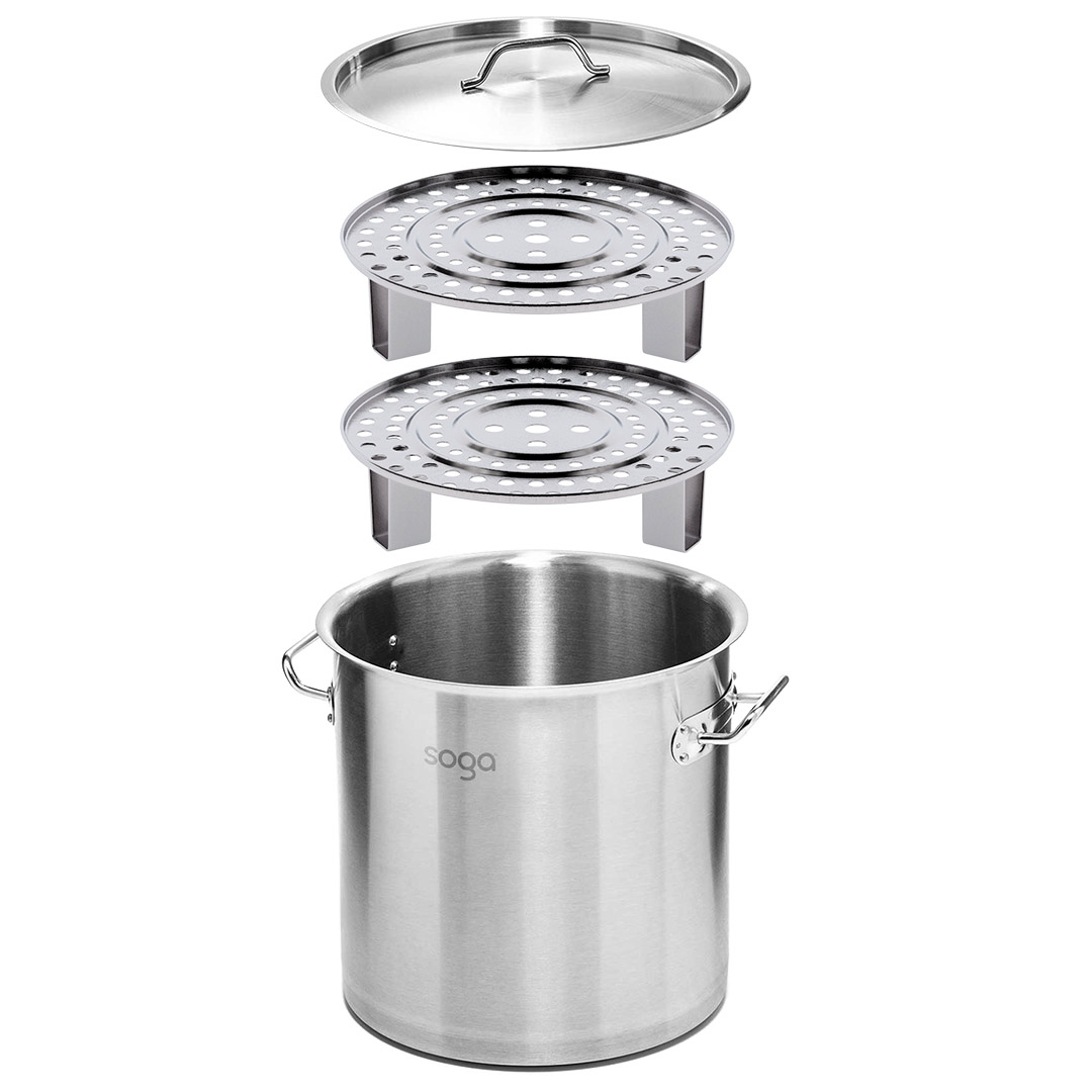 Soga 21L Stainless Steel Stock Pot With One Steamer Rack Insert Stockpot Tray, Home &Amp; Living, Kitchen &Amp; Dining, Cookware, Stock &Amp; Multi Pots, ,  - Nz Depot 6