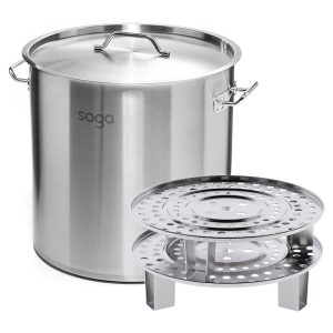 SOGA 21L Stainless Steel Stock Pot with Two Steamer Rack Insert Stockpot Tray, home & living, kitchen & dining, cookware, stock & multi pots, ,  - NZ DEPOT 1