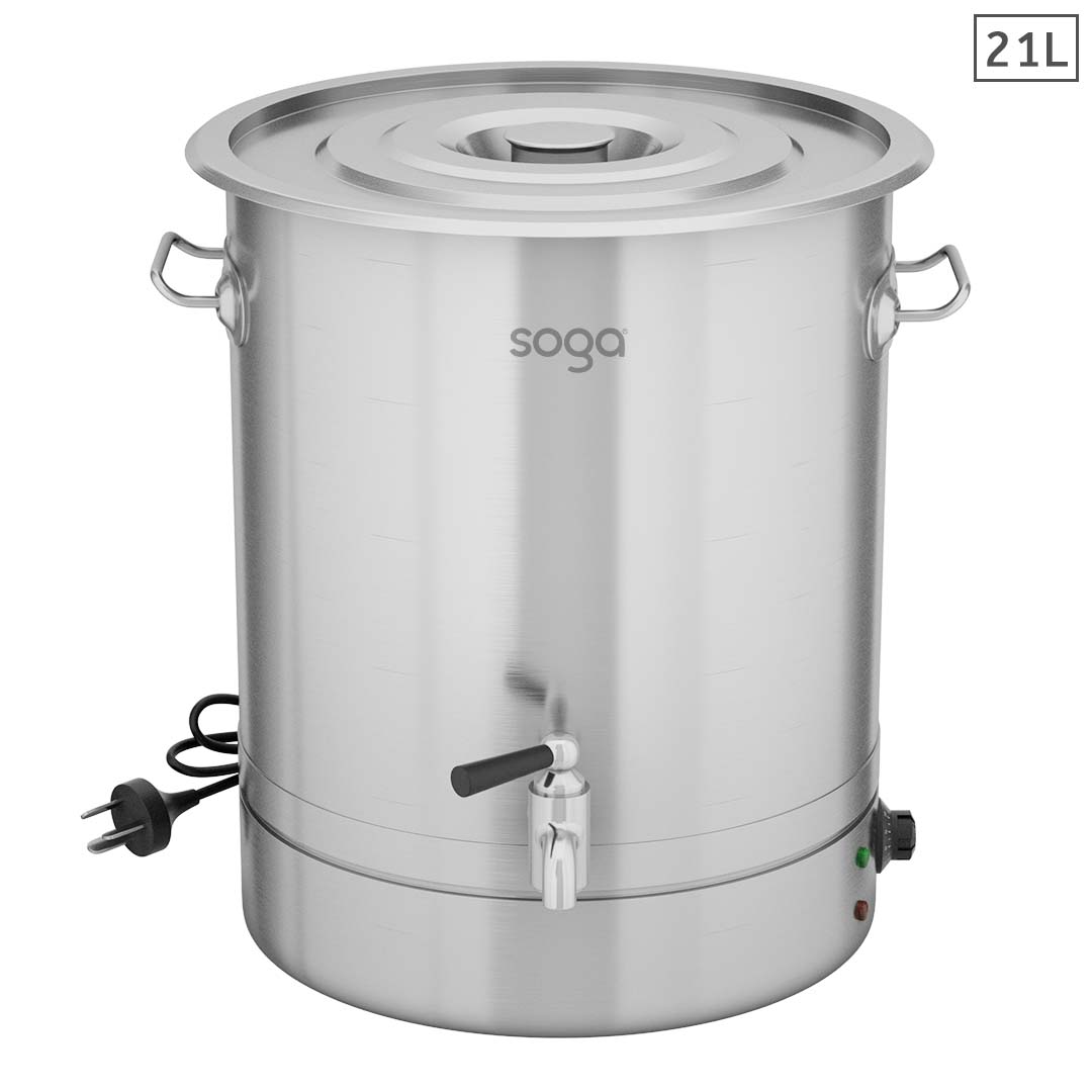 Soga 21L Stainless Steel Urn Commercial Water Boiler 2200W, Electronics &Amp; Appliances, Appliances, Small Kitchen Appliances, Toasters &Amp; Kettles, Kettles &Amp; Urns,  - Nz Depot 1