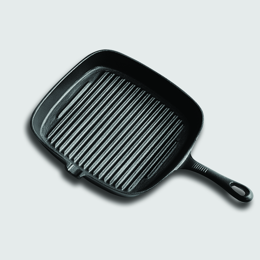 Soga 23.5Cm Square Ribbed Cast Iron Frying Pan Skillet Steak Sizzle Platter With Handle, Home &Amp; Living, Kitchen &Amp; Dining, Cookware, Frying Pans, ,  - Nz Depot 4