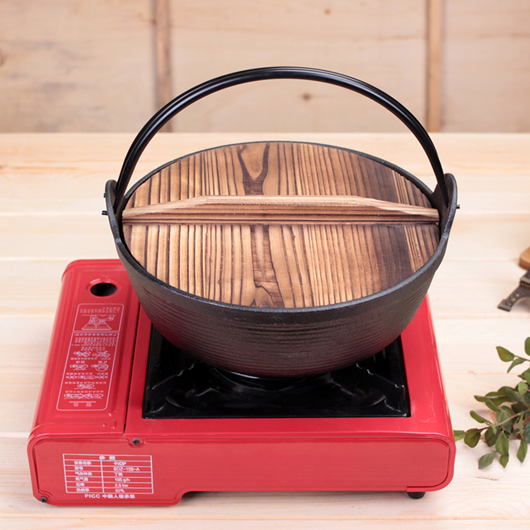 Soga 25Cm Cast Iron Japanese Style Sukiyaki Tetsu Nabe Shabu Hot Pot With Wooden Lid, Home &Amp; Living, Kitchen &Amp; Dining, Cookware, Stock &Amp; Multi Pots, ,  - Nz Depot 8