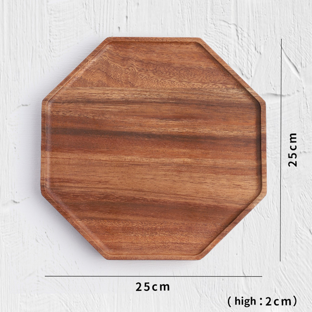 Soga 25Cm Octagon Wooden Acacia Food Serving Tray Charcuterie Board Centerpiece Home Decor, Kitchenware, Table Top, Servingware, Servingware Platter, ,  - Nz Depot 2