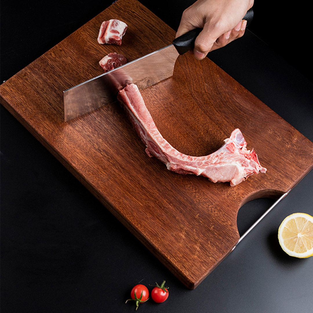 SOGA 26cm Rectangular Wooden Ebony Butcher Block Non-slip Chopping Food Serving Tray Charcuterie Board, Kitchenware, Table Top, Servingware, Servingware Platter, ,  - NZ DEPOT 3