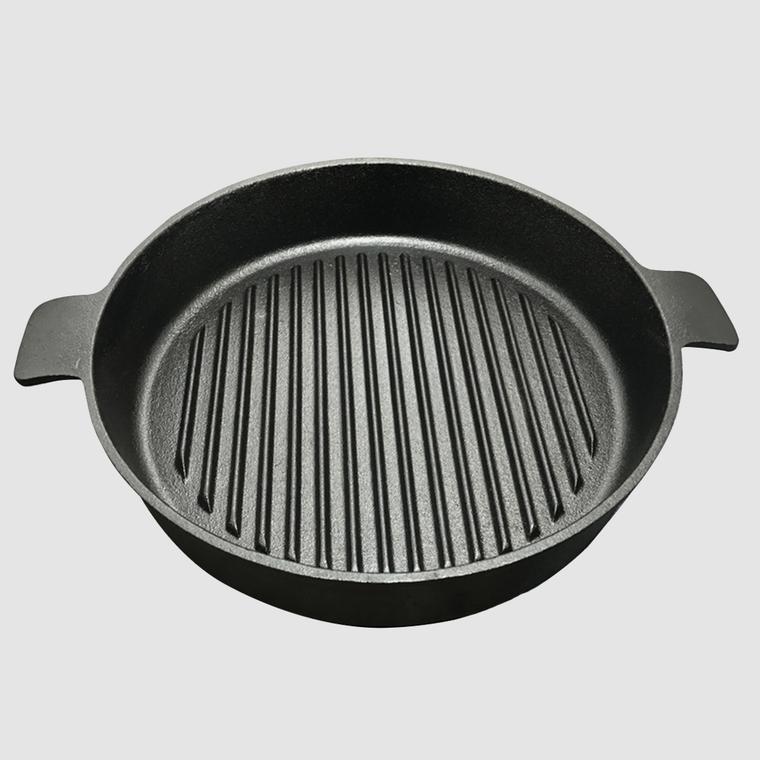 Soga 26Cm Round Ribbed Cast Iron Frying Pan Skillet Steak Sizzle Platter With Handle, Home &Amp; Living, Kitchen &Amp; Dining, Cookware, Frying Pans, ,  - Nz Depot 2