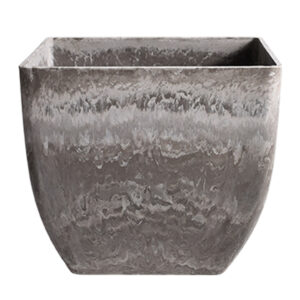 SOGA 27cm Rock Grey Square Resin Plant Flower Pot in Cement Pattern Planter Cachepot for Indoor Home Office, Home & Living, Home Decor, Indoor Pots, Planters and Plant Stands, , ,  - NZ DEPOT 1