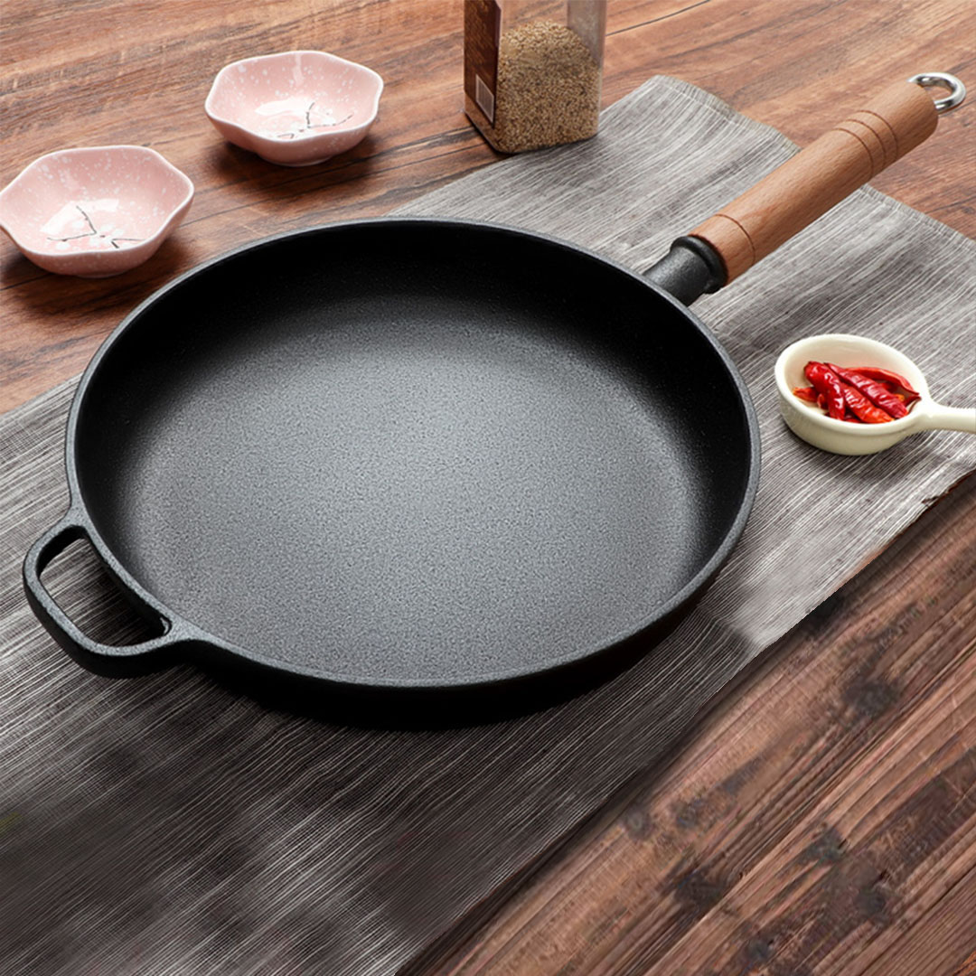 Soga 27Cm Round Cast Iron Frying Pan Skillet Steak Sizzle Platter With Helper Handle, Home &Amp; Living, Kitchen &Amp; Dining, Cookware, Frying Pans, ,  - Nz Depot 7