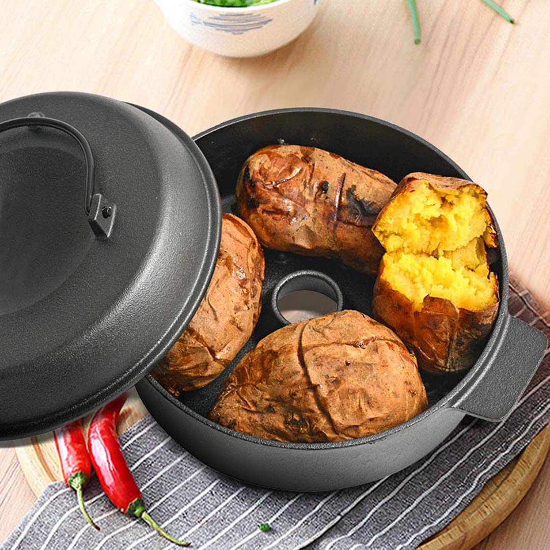 Soga 28Cm Cast Iron Dutch Oven Pre-Seasoned Cast Iron Pot With Lid, Home &Amp; Living, Kitchen &Amp; Dining, Cookware, Stock &Amp; Multi Pots, ,  - Nz Depot 9