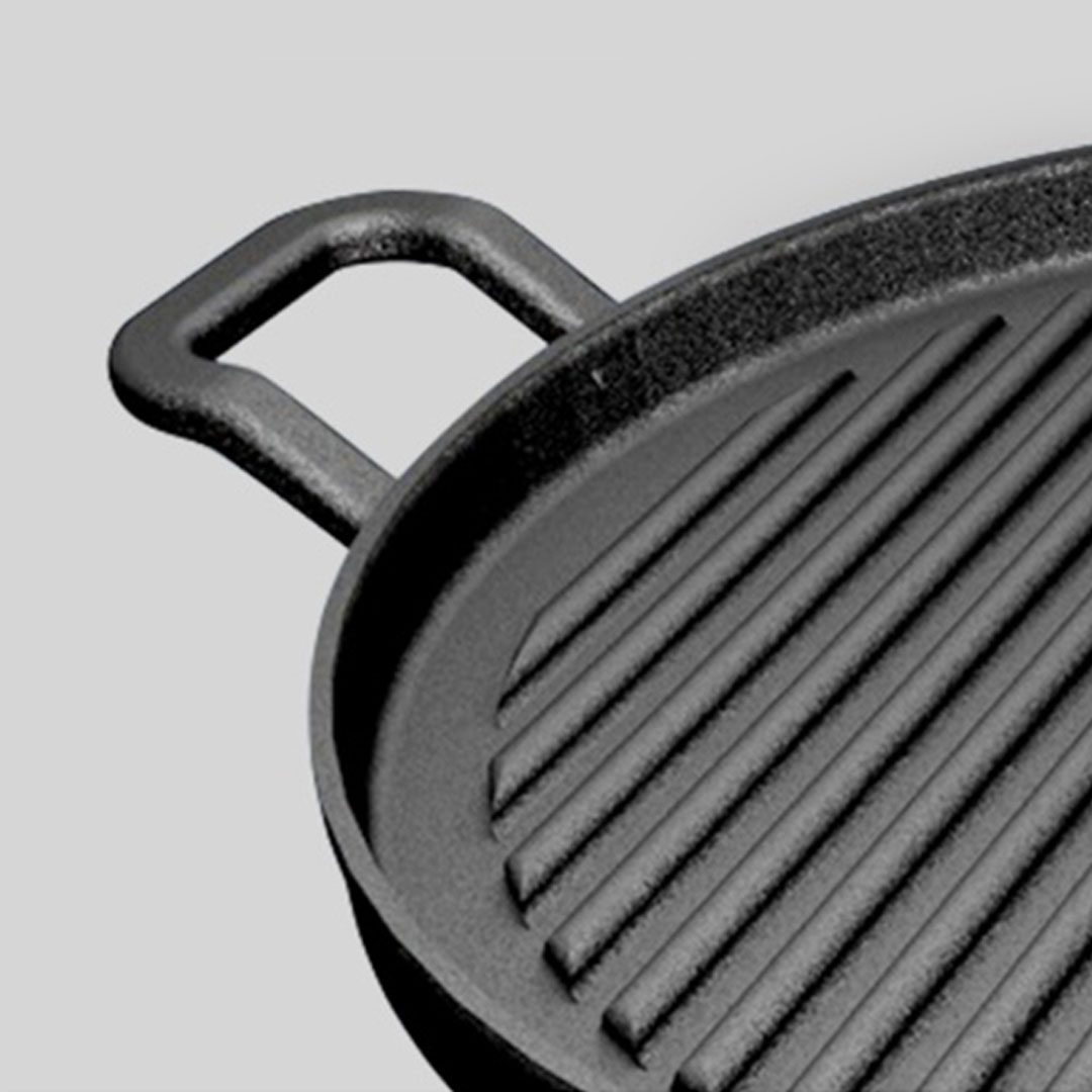 Soga 28Cm Ribbed Cast Iron Frying Pan Skillet Coating Steak Sizzle Platter, Home &Amp; Living, Kitchen &Amp; Dining, Cookware, Frying Pans, ,  - Nz Depot 4