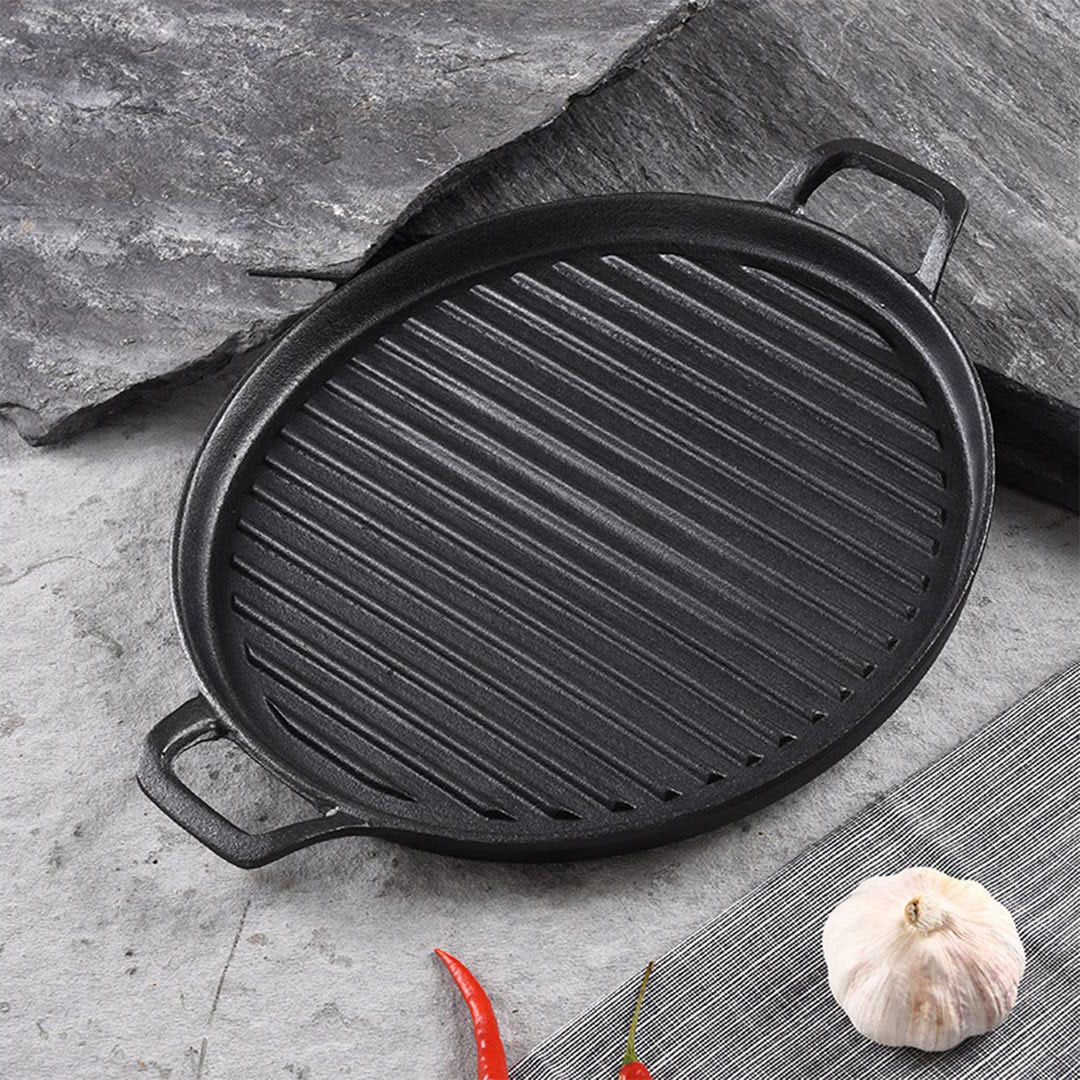 Soga 28Cm Ribbed Cast Iron Frying Pan Skillet Coating Steak Sizzle Platter, Home &Amp; Living, Kitchen &Amp; Dining, Cookware, Frying Pans, ,  - Nz Depot 6