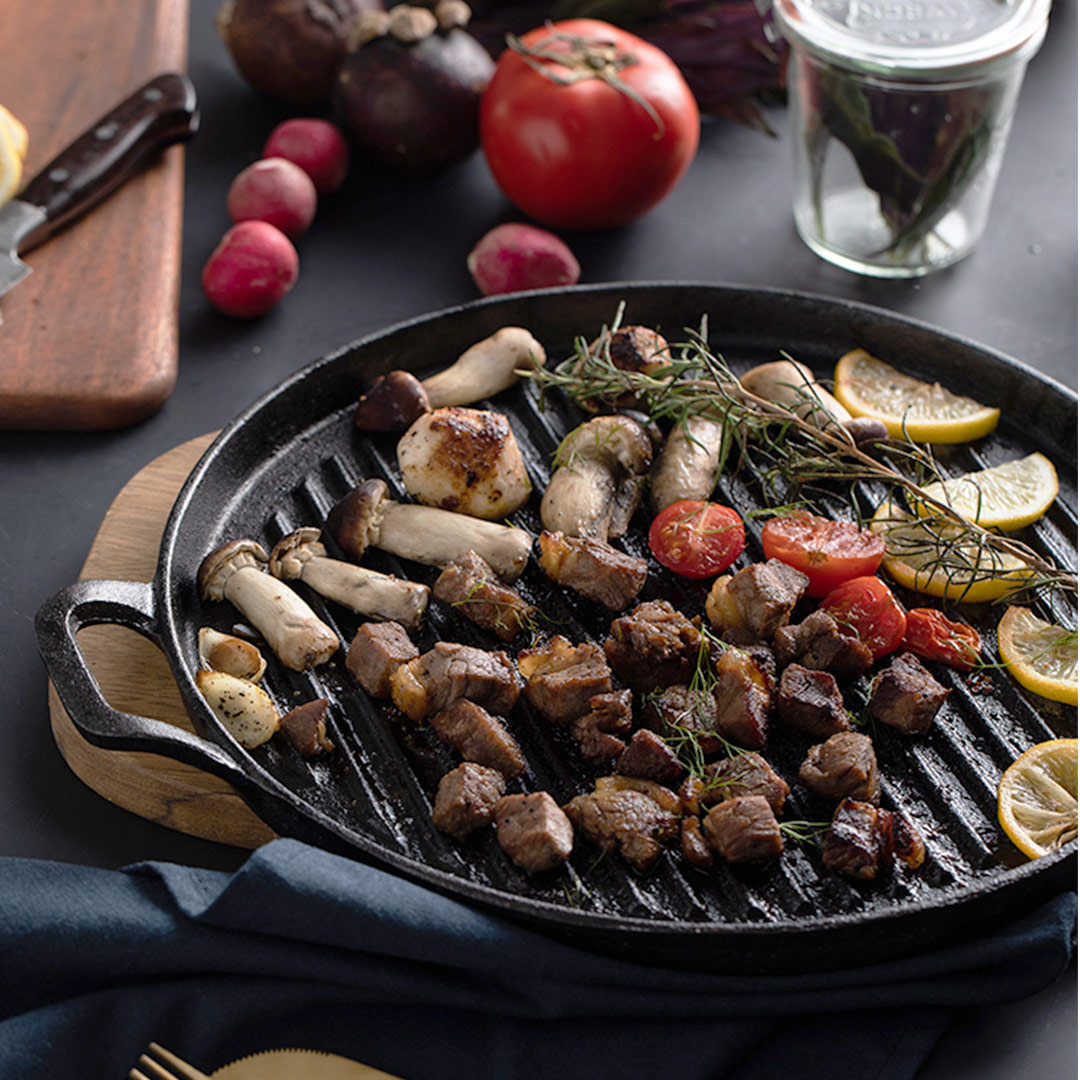 Soga 28Cm Ribbed Cast Iron Frying Pan Skillet Coating Steak Sizzle Platter, Home &Amp; Living, Kitchen &Amp; Dining, Cookware, Frying Pans, ,  - Nz Depot 9