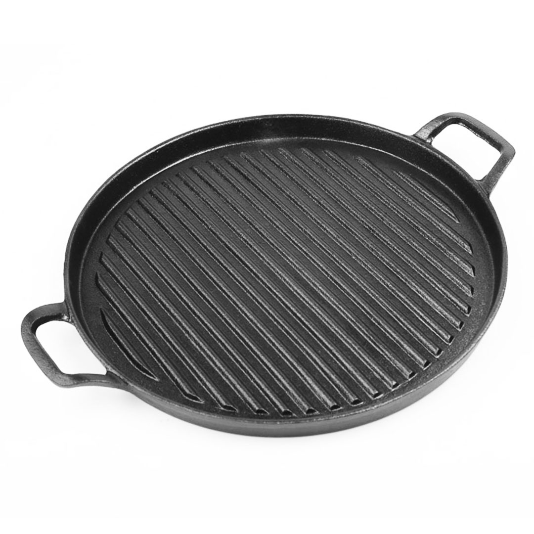 Soga 28Cm Ribbed Cast Iron Frying Pan Skillet Coating Steak Sizzle Platter, Home &Amp; Living, Kitchen &Amp; Dining, Cookware, Frying Pans, ,  - Nz Depot 1