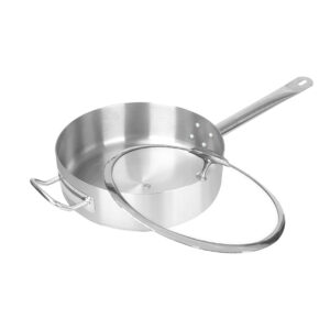 Soga 28Cm Stainless Steel Saucepan Sauce Pan With Glass Lid And Helper Handle Triple Ply Base Cookware Nz Depot - Nz Depot