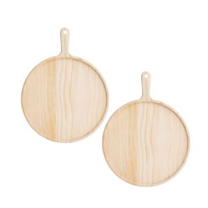 SOGA 2X 10 inch Round Premium Wooden Pine Food Serving Tray Charcuterie Board Paddle Home Decor, Kitchenware, Table Top, Servingware, Servingware Platter, ,  - NZ DEPOT 1