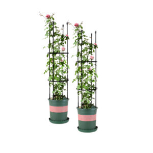 SOGA 2X 103cm 4-Bar Plant Frame Stand Trellis Vegetable Flower Herbs Outdoor Vine Support Garden Rack with Rings, Garden, Tools & Hardware, Gardening & Lawn Care, Garden Decor, ,  - NZ DEPOT 1