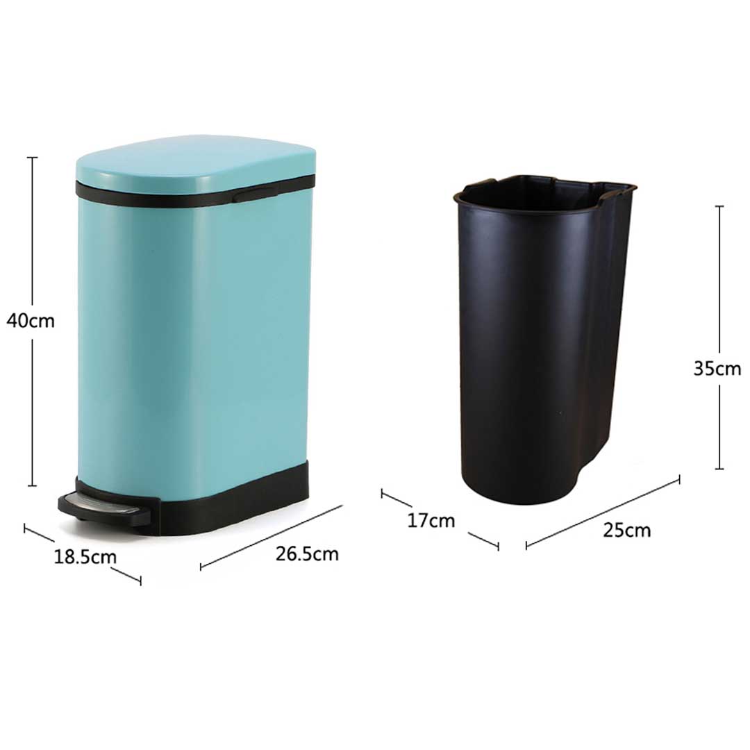 Soga 2X 10L Foot Pedal Stainless Steel Rubbish Recycling Garbage Waste Trash Bin U Blue, Home &Amp; Living, Kitchen &Amp; Dining, Kitchen Storage, Kitchen Bins, ,  - Nz Depot 4