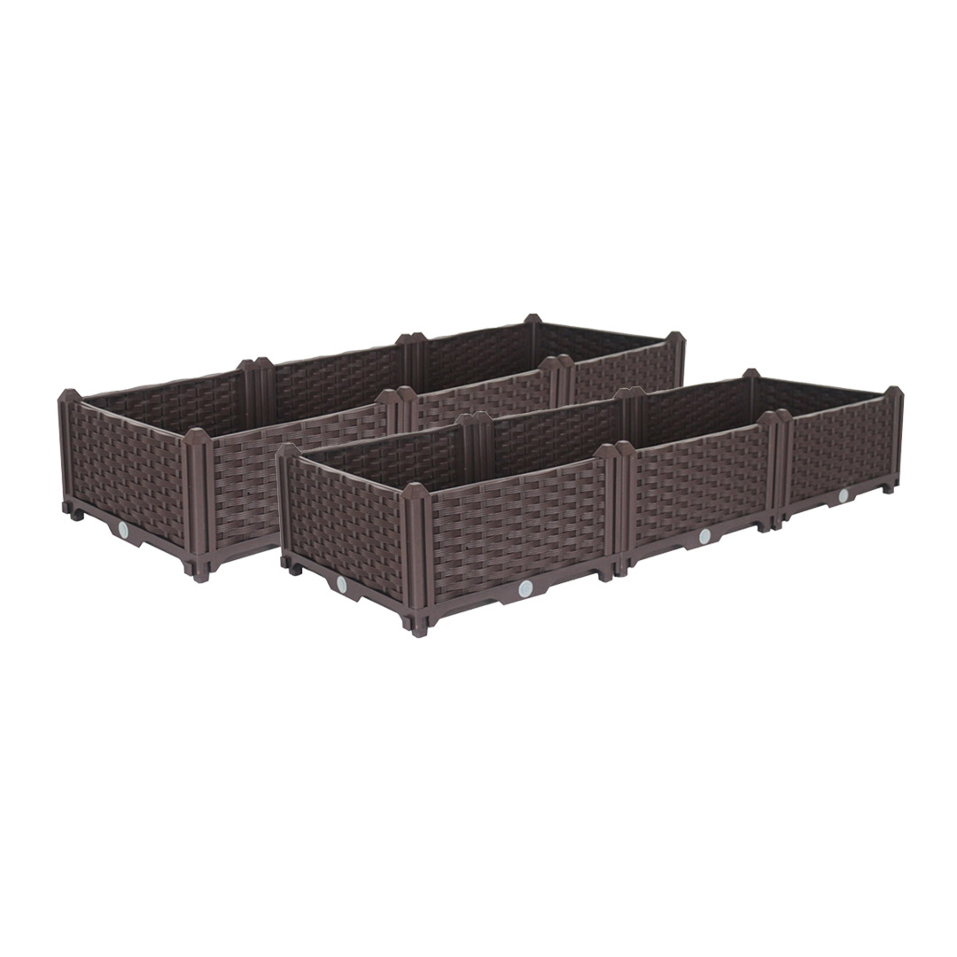 Soga 2X 120Cm Raised Planter Box Vegetable Herb Flower Outdoor Plastic Plants Garden Bed, Garden, Tools &Amp; Hardware, Gardening &Amp; Lawn Care, Pots, Planters &Amp; Container Accessories, , ,  - Nz Depot 1