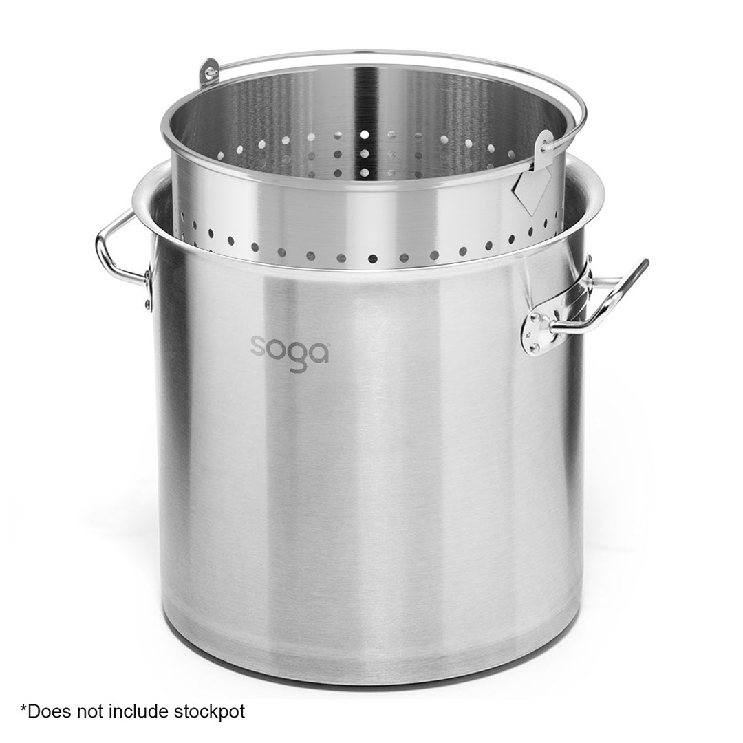 Soga 2X 12L 18/10 Stainless Steel Perforated Stockpot Basket Pasta Strainer With Handle, Home &Amp; Living, Kitchen &Amp; Dining, Cookware, Stock &Amp; Multi Pots, ,  - Nz Depot 8