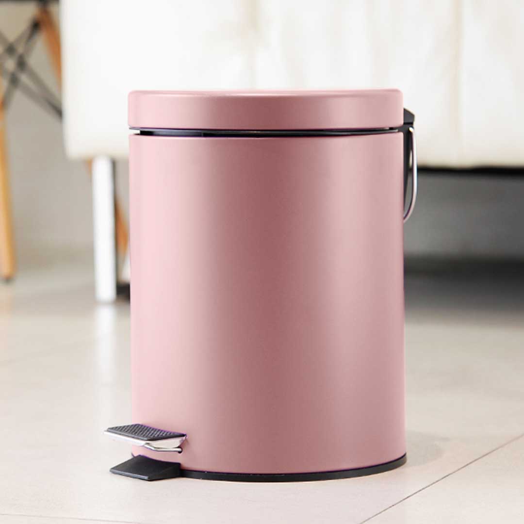 SOGA 2X 12L Foot Pedal Stainless Steel Rubbish Recycling Garbage Waste Trash Bin Round Pink, Home & Living, Kitchen & Dining, Kitchen Storage, Kitchen Bins, ,  - NZ DEPOT 7