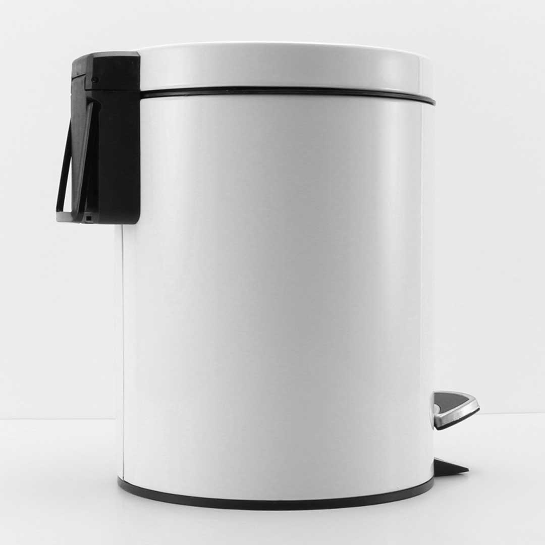 SOGA 2X 12L Foot Pedal Stainless Steel Rubbish Recycling Garbage Waste Trash Bin Round White, Home & Living, Kitchen & Dining, Kitchen Storage, Kitchen Bins,  - NZ DEPOT 3