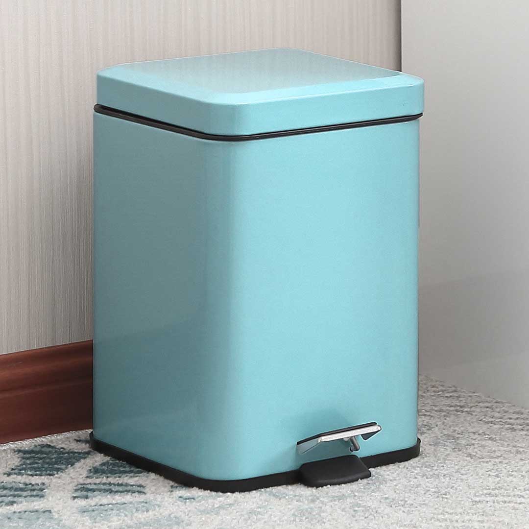 SOGA 2X 12L Foot Pedal Stainless Steel Rubbish Recycling Garbage Waste Trash Bin Square Blue, Home & Living, Kitchen & Dining, Kitchen Storage, Kitchen Bins,  - NZ DEPOT 8