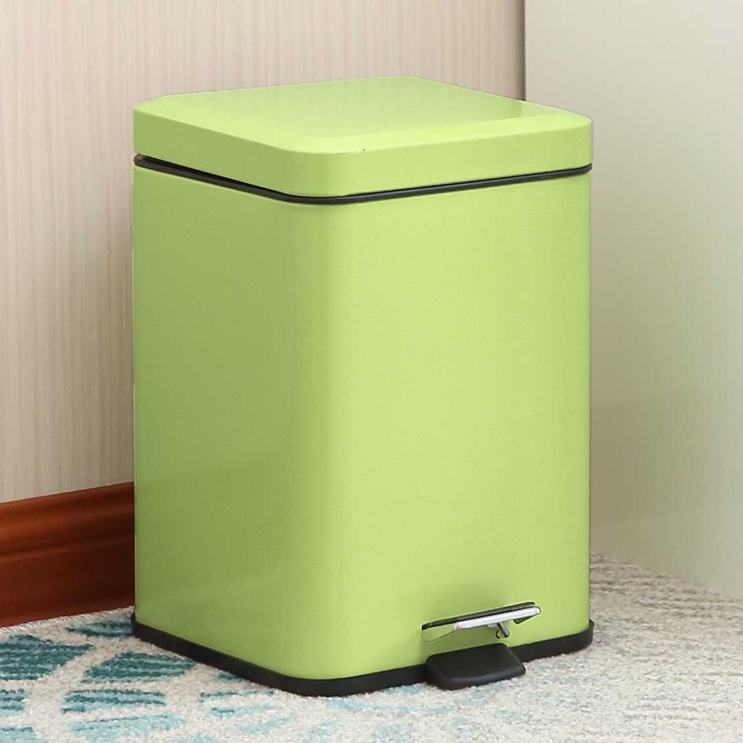 Soga 2X 12L Foot Pedal Stainless Steel Rubbish Recycling Garbage Waste Trash Bin Square Green, Home &Amp; Living, Kitchen &Amp; Dining, Kitchen Storage, Kitchen Bins, ,  - Nz Depot 8