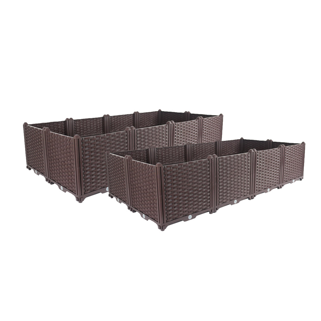 Soga 2X 160Cm Raised Planter Box Vegetable Herb Flower Outdoor Plastic Plants Garden Bed Deepen, Garden, Tools &Amp; Hardware, Gardening &Amp; Lawn Care, Pots, Planters &Amp; Container Accessories, , ,  - Nz Depot 1