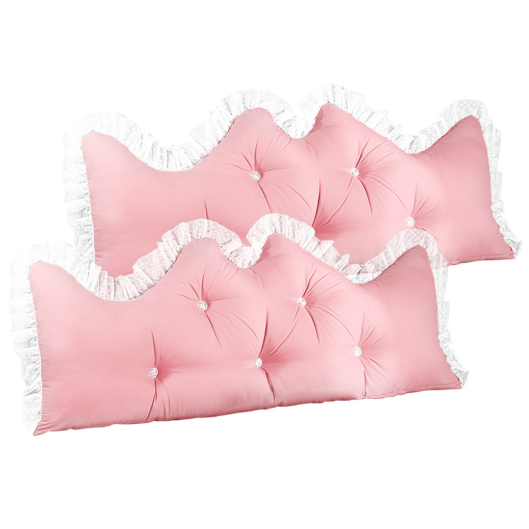 Soga 2X 180Cm Pink Princess Bed Pillow Headboard Backrest Bedside Tatami Sofa Cushion With Ruffle Lace Home Decor, Furniture, Living Room Furniture, Occasional Chairs, , ,  - Nz Depot 1