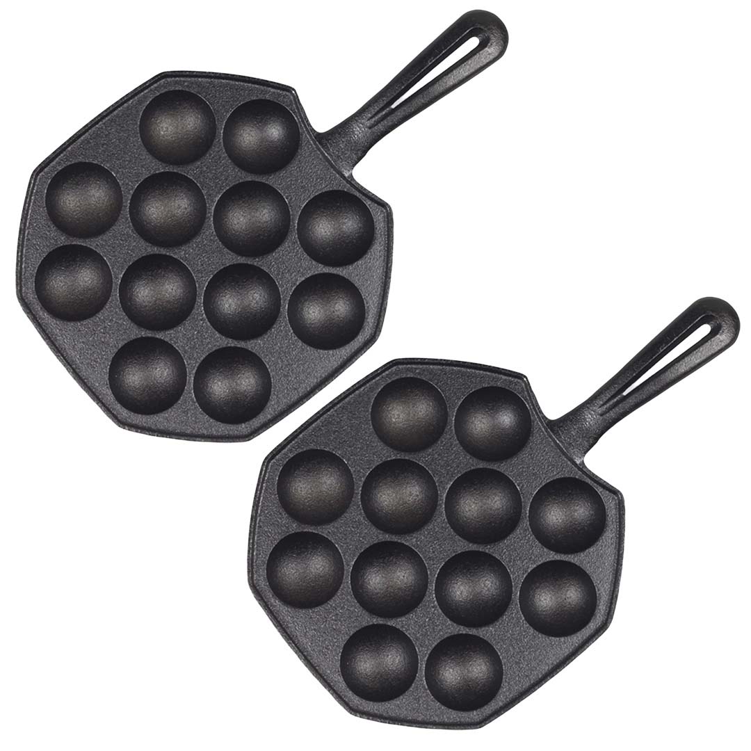 Soga 2X 18Cm Cast Iron Takoyaki Fry Pan Octopus Balls Maker 12 Hole Cavities Grill Mold, Home &Amp; Living, Kitchen &Amp; Dining, Cookware, Frying Pans, ,  - Nz Depot 1