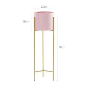 SOGA 2X 2 Layer 60cm Gold Metal Plant Stand with Pink Flower Pot Holder Corner Shelving Rack Indoor Display, Home & Living, Home Decor, Indoor Pots, Planters and Plant Stands, , ,  - NZ DEPOT 2