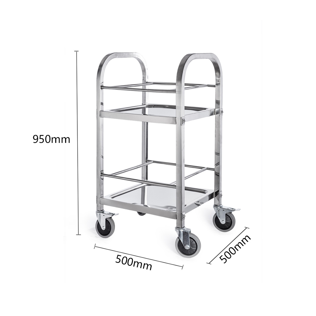 Soga 2X 2 Tier 500X500X950 Stainless Steel Square Tube Drink Wine Food Utility Cart, Business &Amp; Industrial, Food Service, Food Service Carts, , ,  - Nz Depot 3