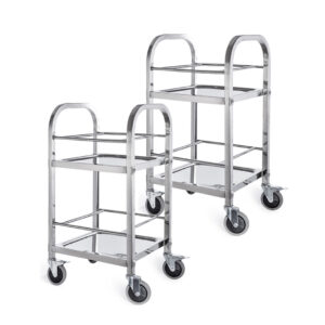 SOGA 2X 2 Tier 500x500x950 Stainless Steel Square Tube Drink Wine Food Utility Cart, Business & Industrial, Food Service, Food Service Carts, , ,  - NZ DEPOT 1