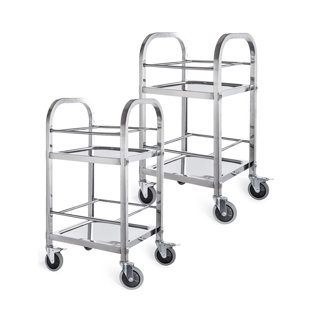 Soga 2X 2 Tier 500X500X950 Stainless Steel Square Tube Drink Wine Food Utility Cart, Business &Amp; Industrial, Food Service, Food Service Carts, , ,  - Nz Depot 1