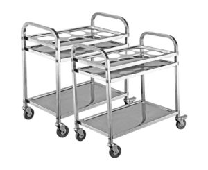 Soga 2X 2 Tier Stainless Steel 8 Compartment Kitchen Seasoning Car Service Trolley Condiment Holder Cart Spice Bowl Nz Depot - Nz Depot