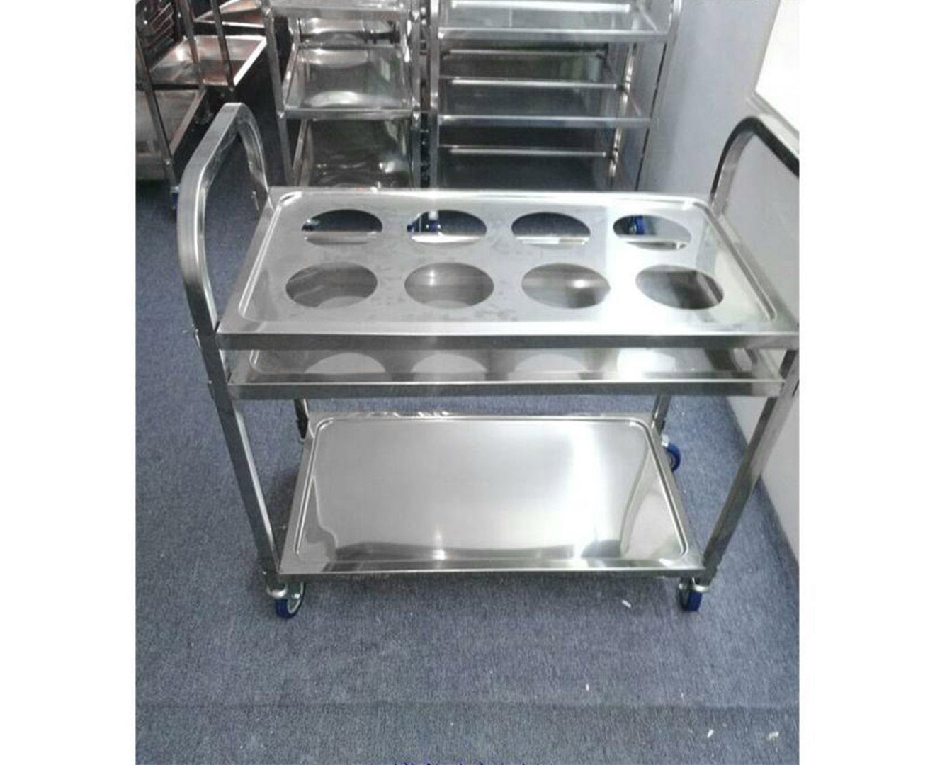 Soga 2X 2 Tier Stainless Steel 8 Compartment Kitchen Seasoning Car Service Trolley Condiment Holder Cart Spice Bowl, Business &Amp; Industrial, Food Service, Food Service Carts, , ,  - Nz Depot 7