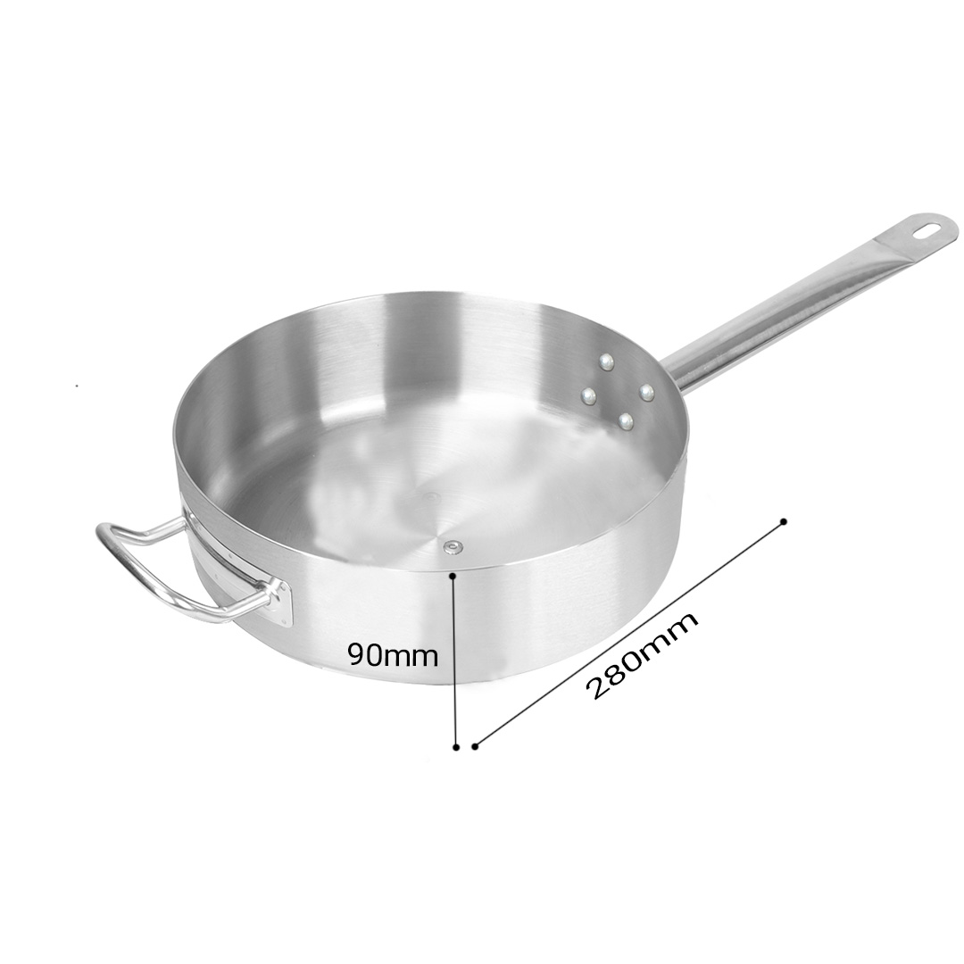 Soga 2X 28Cm Stainless Steel Saucepan Sauce Pan With Glass Lid And Helper Handle Triple Ply Base Cookware, Home &Amp; Living, Kitchen &Amp; Dining, Cookware, Saucepans, ,  - Nz Depot 6