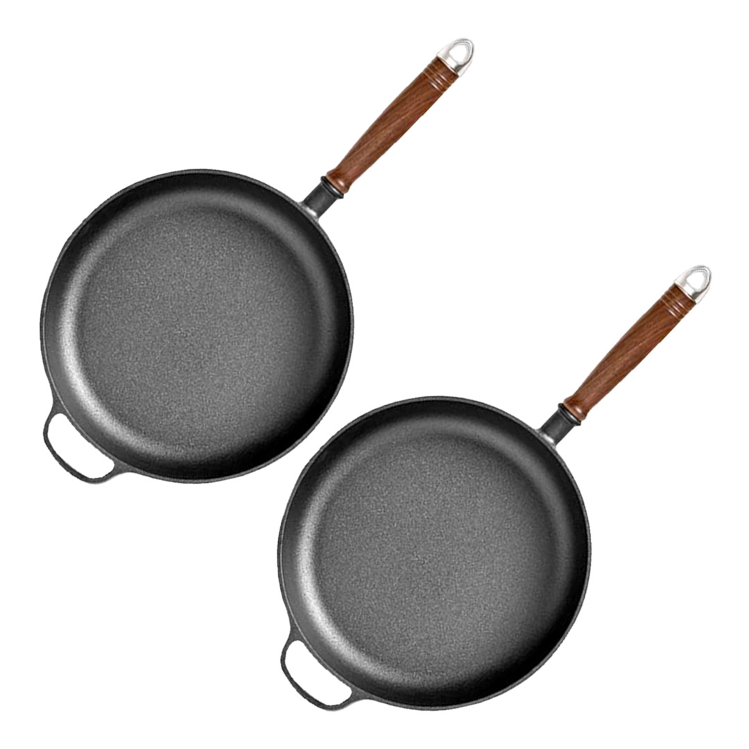 Soga 2X 29Cm Round Cast Iron Frying Pan Skillet Steak Sizzle Platter With Helper Handle, Home &Amp; Living, Kitchen &Amp; Dining, Cookware, Frying Pans, ,  - Nz Depot 1