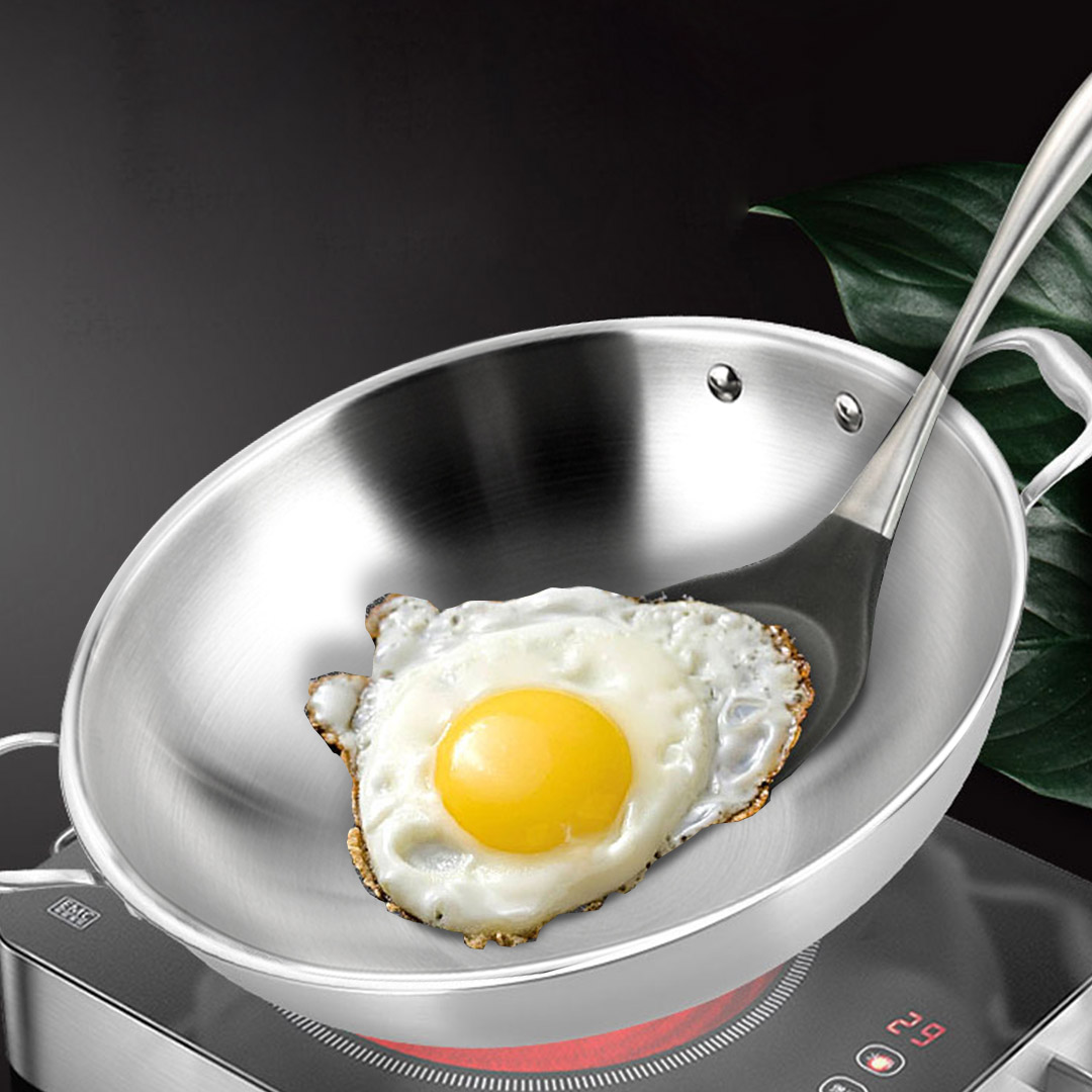 Soga 2X 3-Ply 38Cm Stainless Steel Double Handle Wok Frying Fry Pan Skillet With Lid, Home &Amp; Living, Kitchen &Amp; Dining, Cookware, Frying Pans, ,  - Nz Depot 8