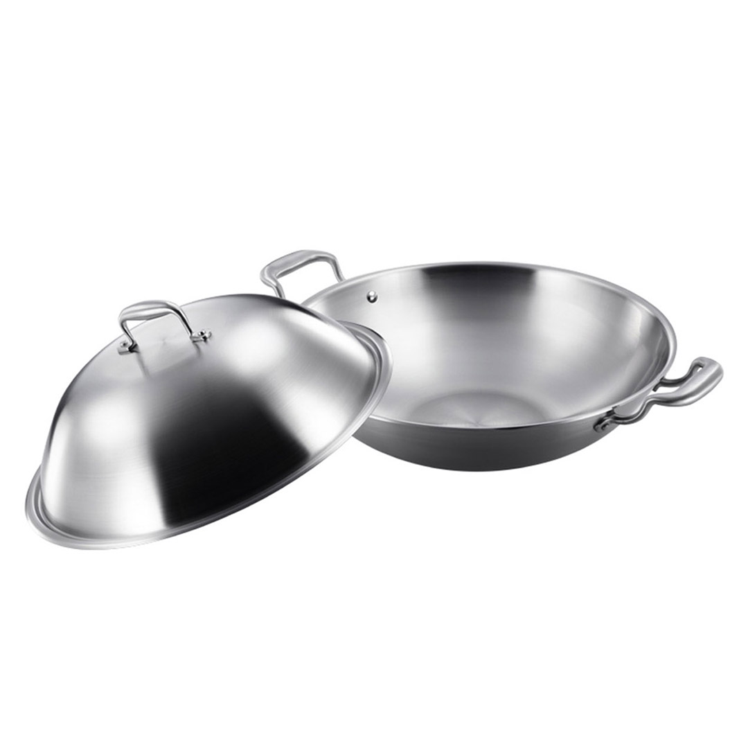 Soga 2X 3-Ply 42Cm Stainless Steel Double Handle Wok Frying Fry Pan Skillet With Lid, Home &Amp; Living, Kitchen &Amp; Dining, Cookware, Frying Pans, ,  - Nz Depot 4