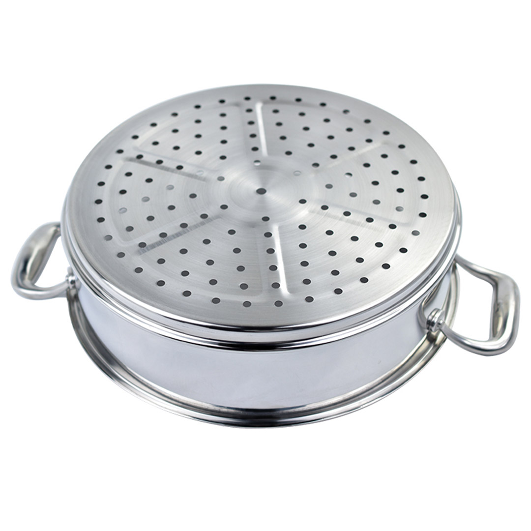 Soga 2X 3 Tier 26Cm Heavy Duty Stainless Steel Food Steamer Vegetable Pot Stackable Pan Insert With Glass Lid, Home &Amp; Living, Kitchen &Amp; Dining, Cookware, Steamers, ,  - Nz Depot 4