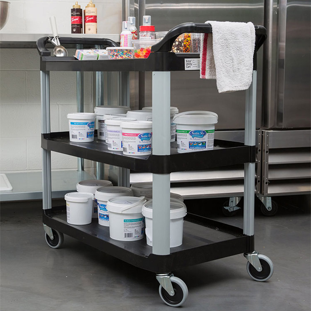 SOGA 2X 3 Tier 83.5x43x95cm Food Trolley Food Waste Cart Food Utility Mechanic Kitchen Small, Business & Industrial, Food Service, Food Service Carts, , ,  - NZ DEPOT 7