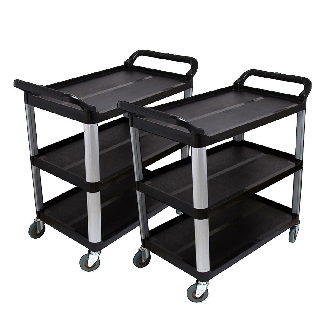 SOGA 2X 3 Tier 83.5x43x95cm Food Trolley Food Waste Cart Food Utility Mechanic Kitchen Small, Business & Industrial, Food Service, Food Service Carts, , ,  - NZ DEPOT 1