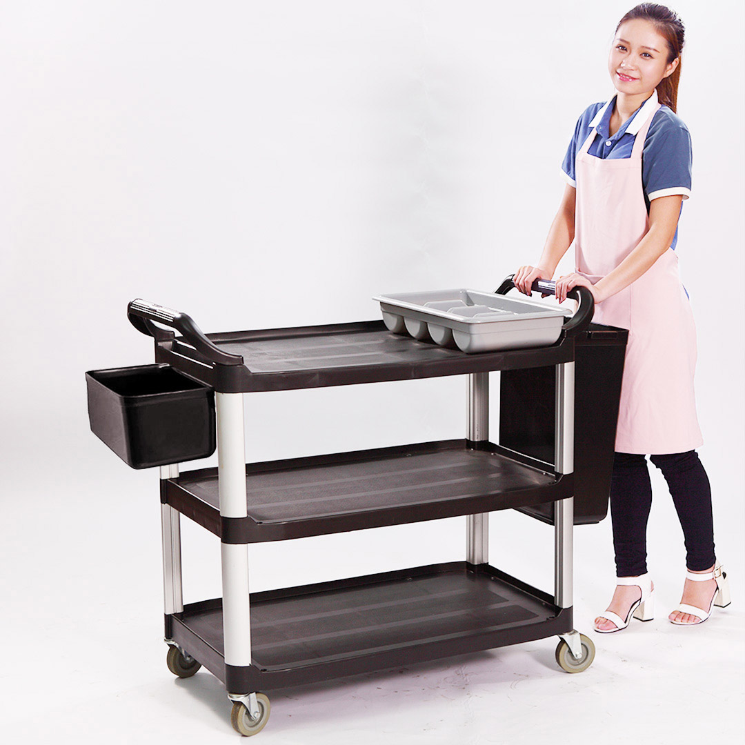 Soga 2X 3 Tier 83X43X95Cm Food Trolley Food Waste Cart W/ 2 Bins Storage Kitchen Small, Business &Amp; Industrial, Food Service, Food Service Carts, , ,  - Nz Depot 5