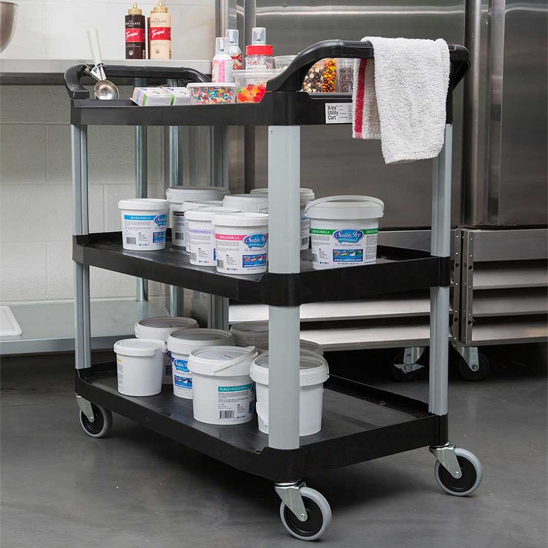 Soga 2X 3 Tier 83X43X95Cm Food Trolley Food Waste Cart W/ 2 Bins Storage Kitchen Small, Business &Amp; Industrial, Food Service, Food Service Carts, , ,  - Nz Depot 9