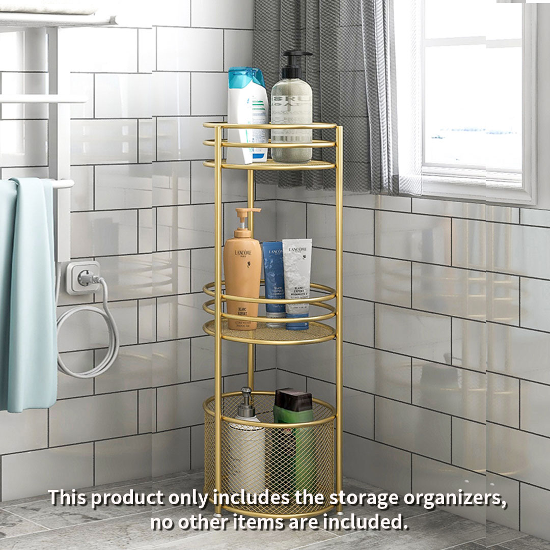 Soga 2X 3 Tier Bathroom Freestanding Storage Shelf Multifunctional Display Rack Organiser With Basket, Home, Bathroom, Bathroom Accessories, Bathroom Storage, ,  - Nz Depot 2