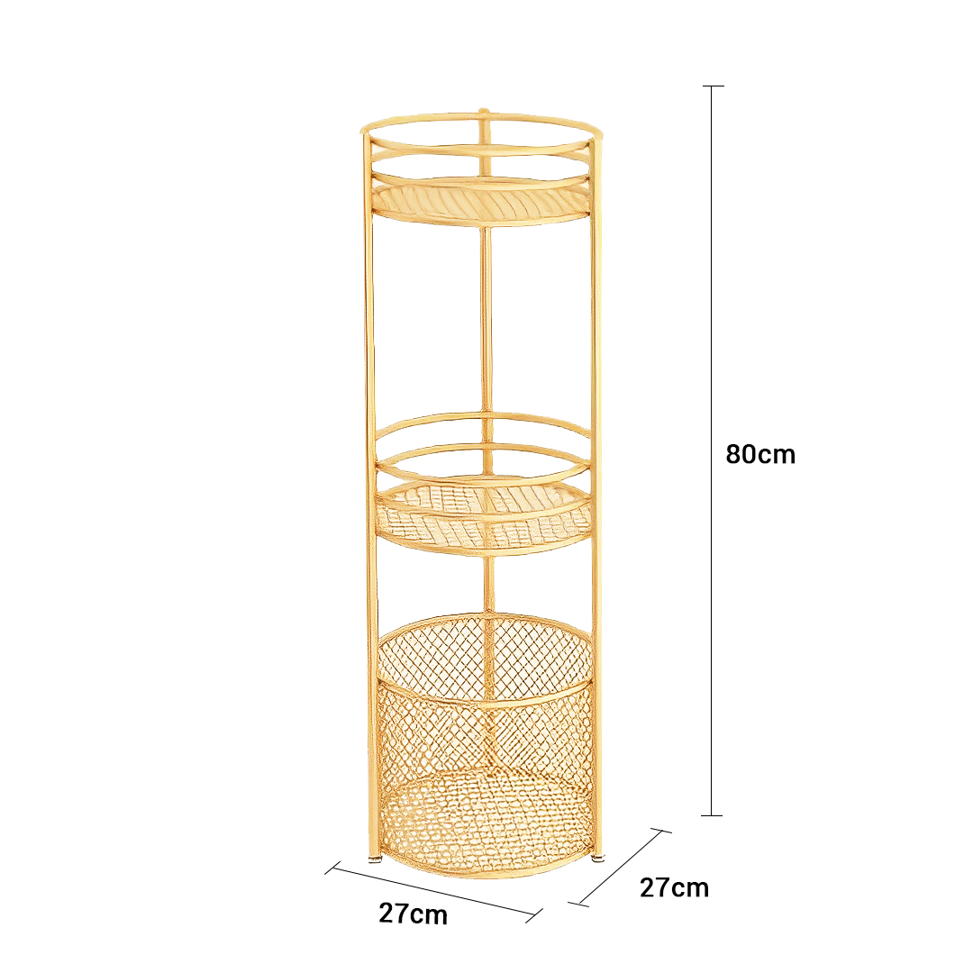 Soga 2X 3 Tier Bathroom Freestanding Storage Shelf Multifunctional Display Rack Organiser With Basket, Home, Bathroom, Bathroom Accessories, Bathroom Storage, ,  - Nz Depot 7