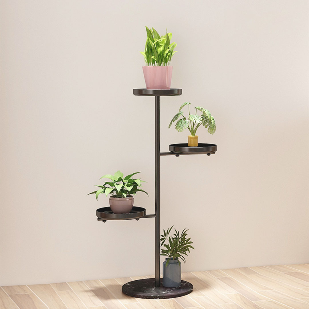 Soga 2X 3 Tier Black Round Plant Stand Flowerpot Tray Display Living Room Balcony Metal Decorative Shelf, Home &Amp; Living, Home Decor, Indoor Pots, Planters And Plant Stands, , ,  - Nz Depot 3