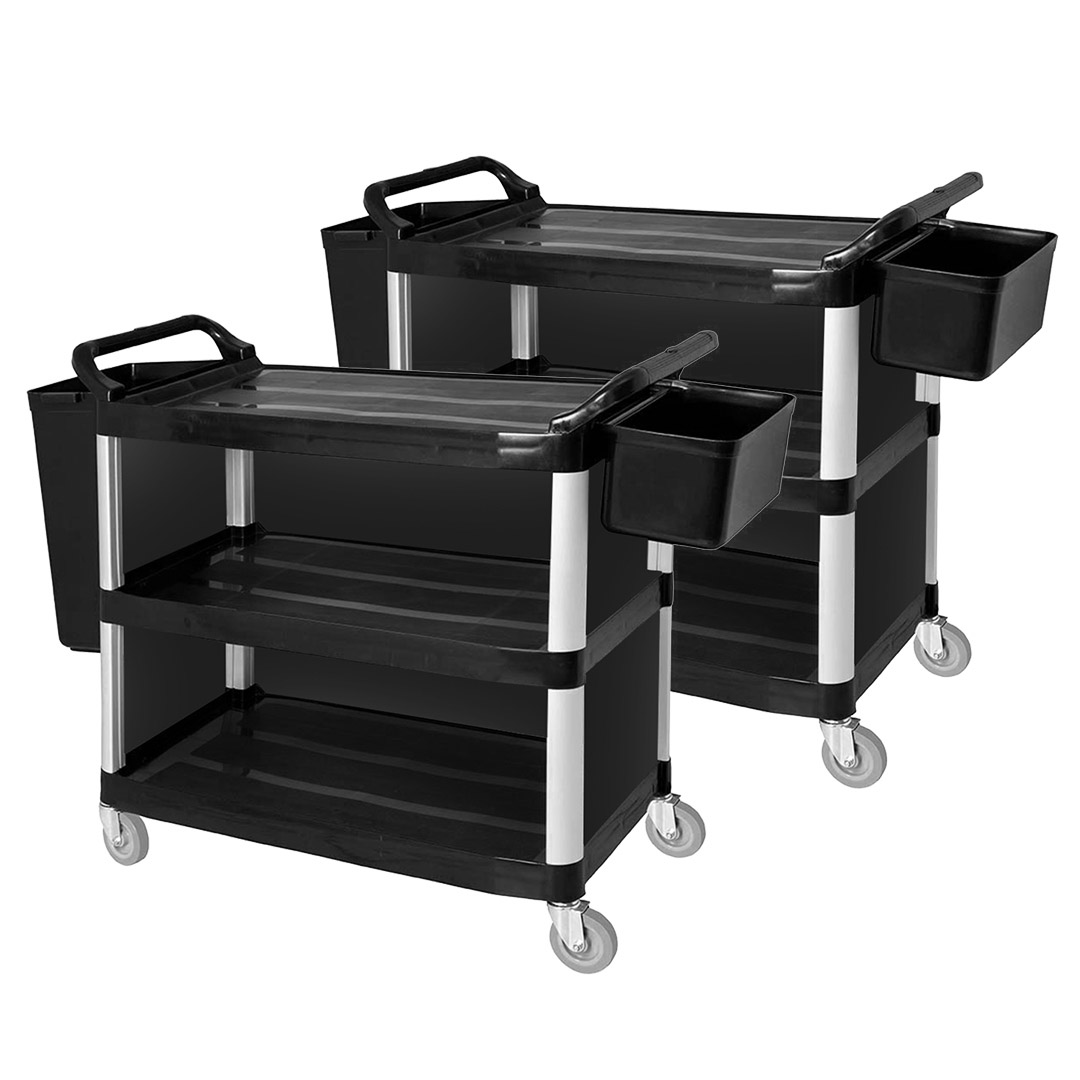 Soga 2X 3 Tier Covered Food Trolley Food Waste Cart Storage Mechanic Kitchen With Bins, Business &Amp; Industrial, Food Service, Food Service Carts, , ,  - Nz Depot 6