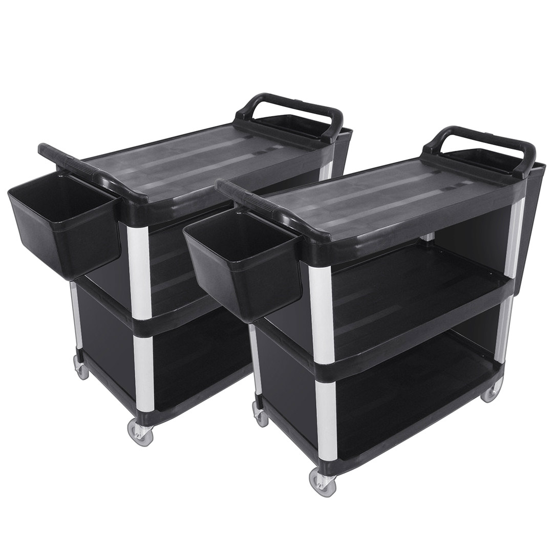 Soga 2X 3 Tier Covered Food Trolley Food Waste Cart Storage Mechanic Kitchen With Bins, Business &Amp; Industrial, Food Service, Food Service Carts, , ,  - Nz Depot 1